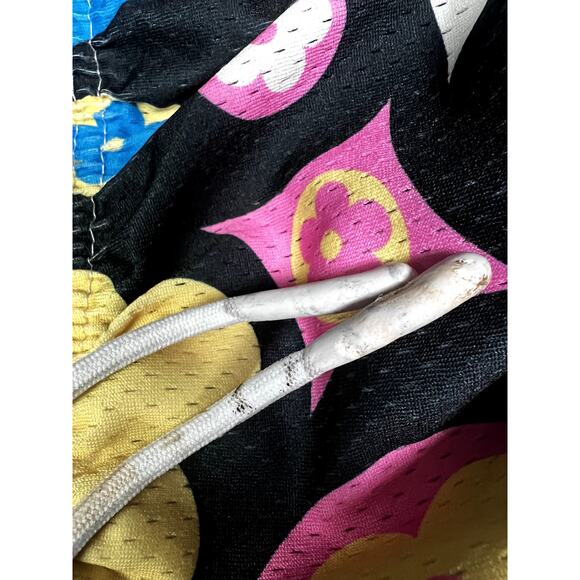 Men's Bravest Studios Multi-Color Floral Black Mesh Drawstring Shorts - XL - Picture 5 of 5